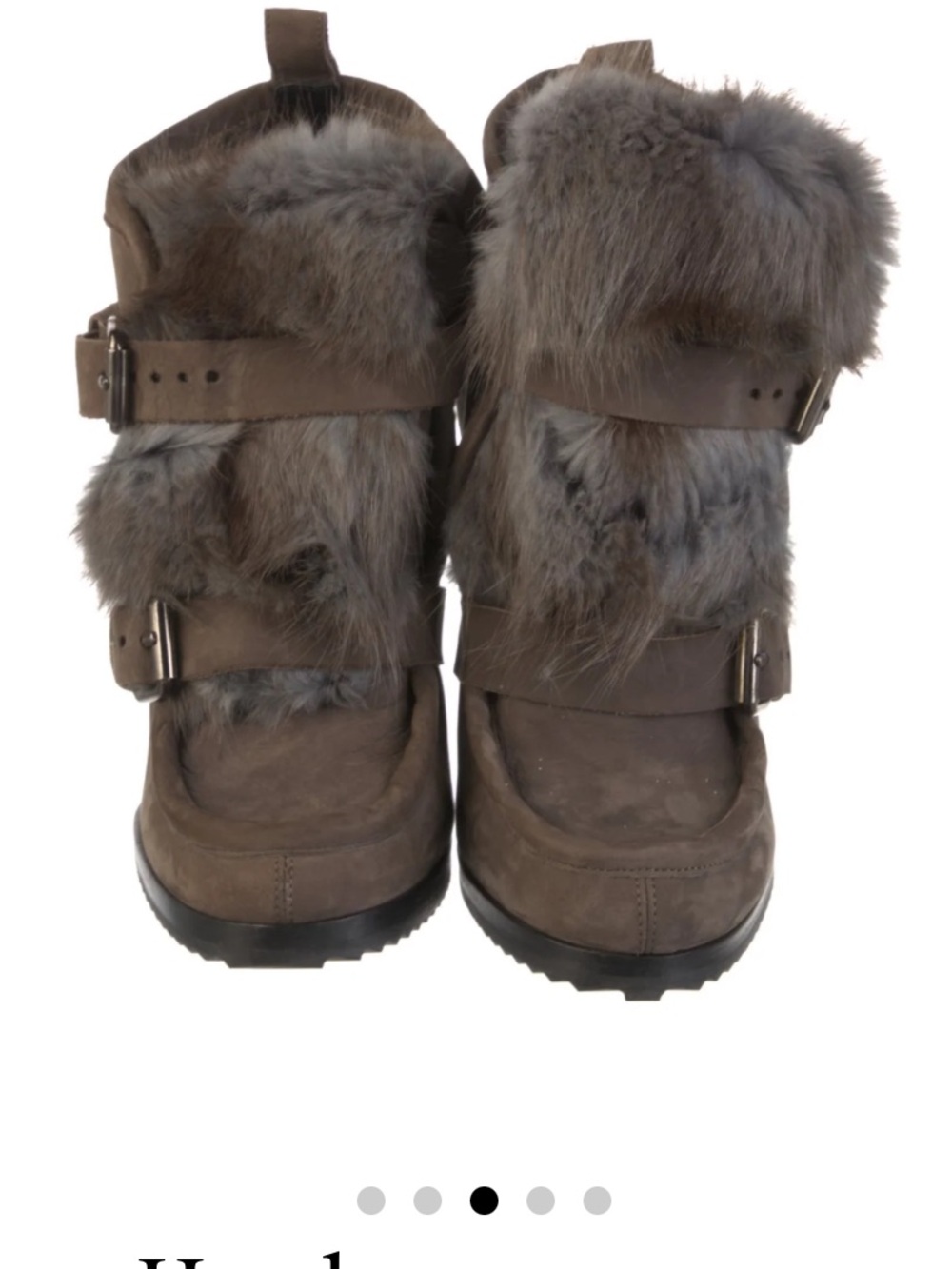 Pierre Hardy 8 (7.5) Suede Wedge Boot in Brown